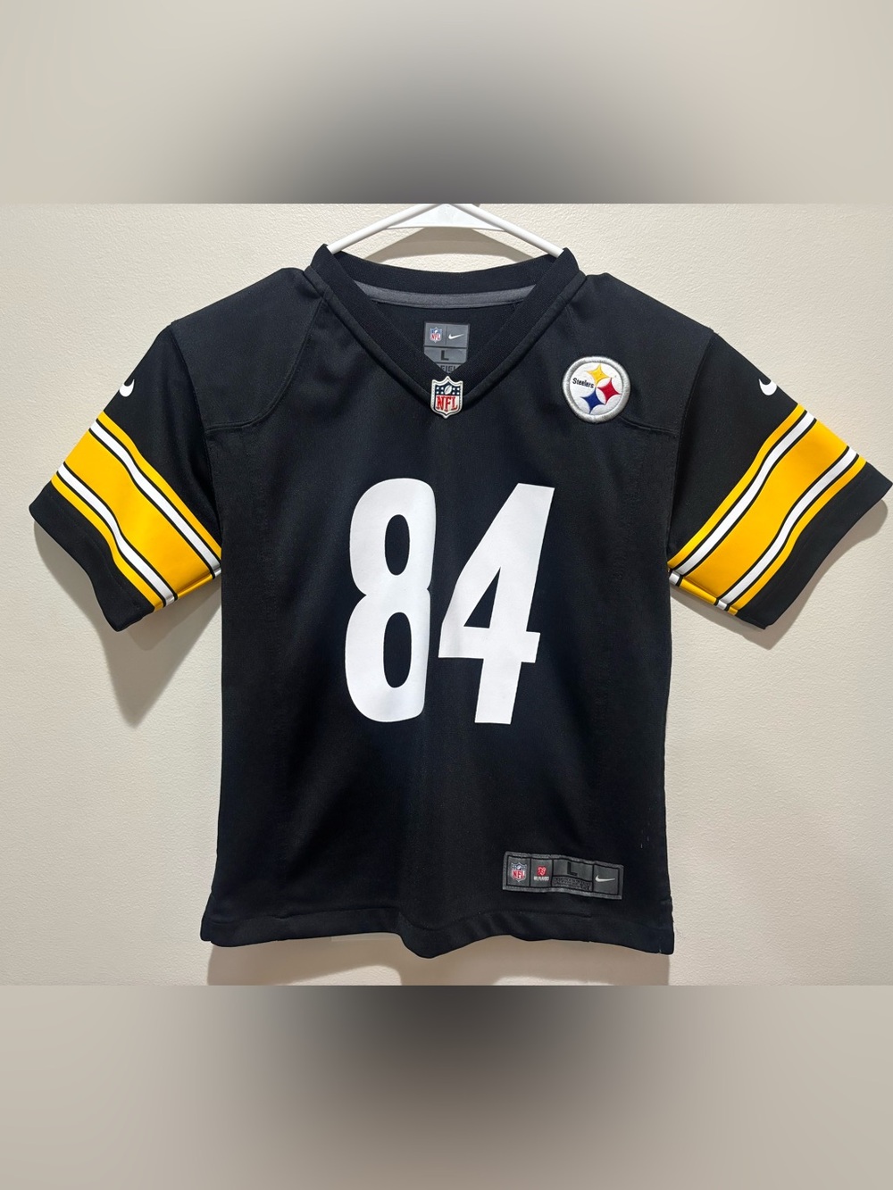 Nike NFL Kids Pittsburgh Steelers #84 Football Jersey Antonio Brown Black Yellow